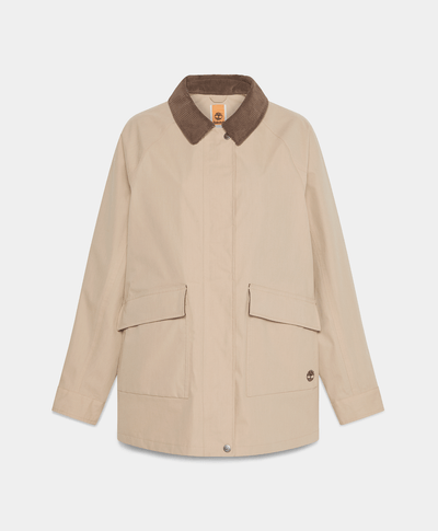 Abrigo Barn Impermeable Waterproof Para Mujer, Beige
