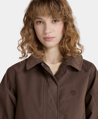 Abrigo Barn Impermeable Waterproof Para Mujer, Café