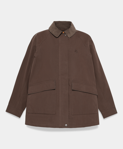 Abrigo Barn Impermeable Waterproof Para Mujer, Café