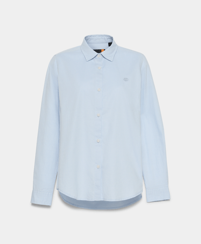 Camisa Oxford Regular Fit Para Mujer, Azul