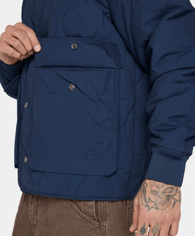 Chamarra Acolchada Repelente al agua Relaxed Fit Hombre, Azul