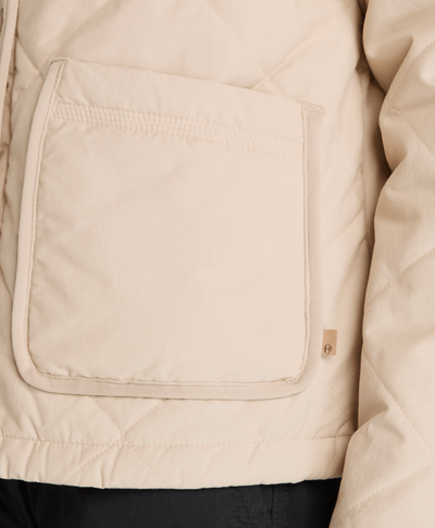 Chamarra Acolchada DWR: Repelente al Agua Relaxed Fit Para Mujer, Beige