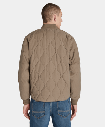 Chamarra Acolchada Repelente al agua Relaxed Fit Hombre, Café