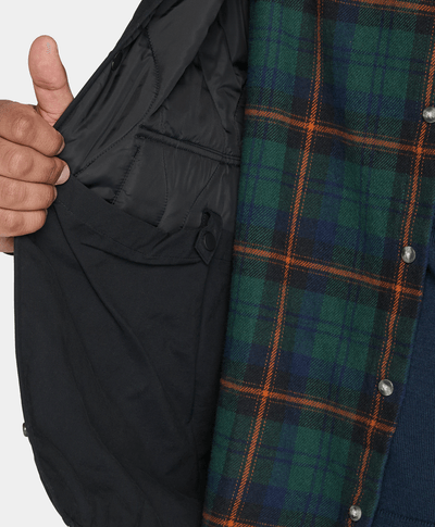 Chamarra Acolchada Repelente al agua Relaxed Fit Hombre, Negro