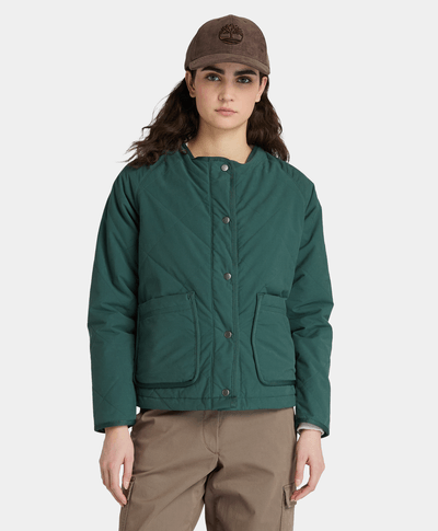 Chamarra Acolchada DWR: Repelente al Agua Relaxed Fit Para Mujer, Verde