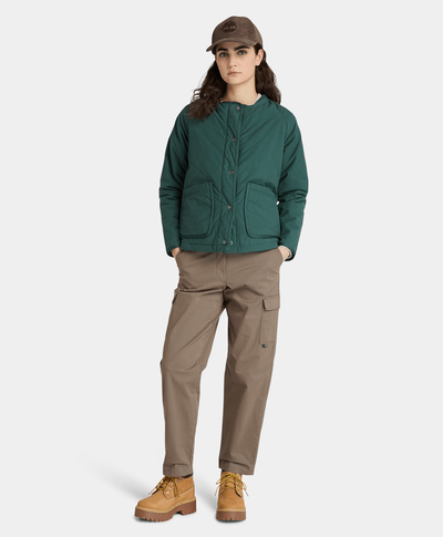 Chamarra Acolchada DWR: Repelente al Agua Relaxed Fit Para Mujer, Verde