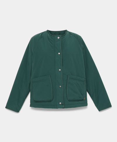 Chamarra Acolchada DWR: Repelente al Agua Relaxed Fit Para Mujer, Verde