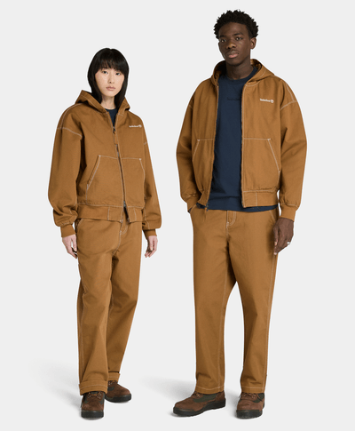 Chamarra Bomber De Lona Unisex, Amarillo