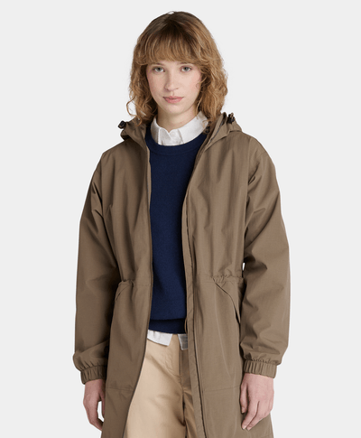 Chamarra Parka Relaxed Fit Impermeable Waterproof Para Mujer, Café