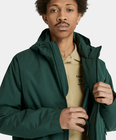 Chamarra Repelente Al Agua Regular Fit Para Hombre, Verde