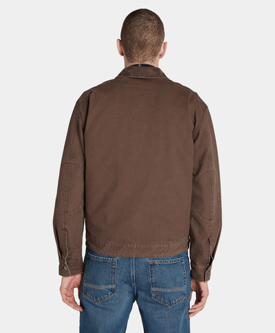 Chamarra Strafford Washed Canvas Para Hombre, Café