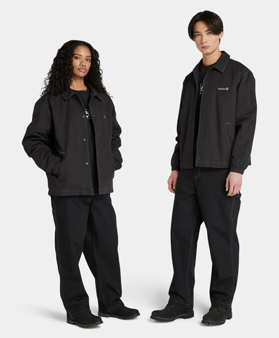 Chamarra Washed Duck Canvas Unisex, Negro