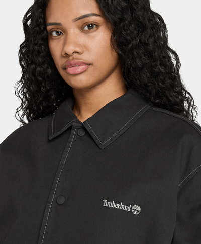 Chamarra Washed Duck Canvas Unisex, Negro