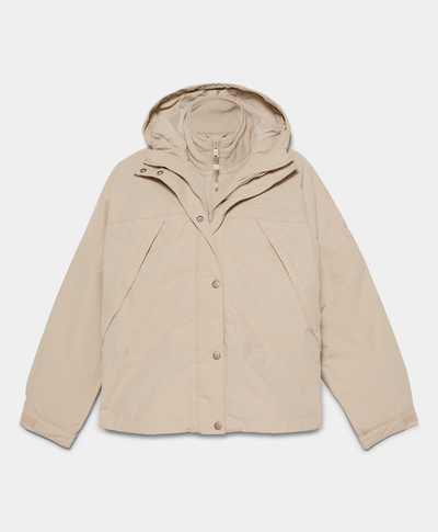 Chamarra Winnick 3-En-1 Impermeable Waterproof Para Mujer, Beige