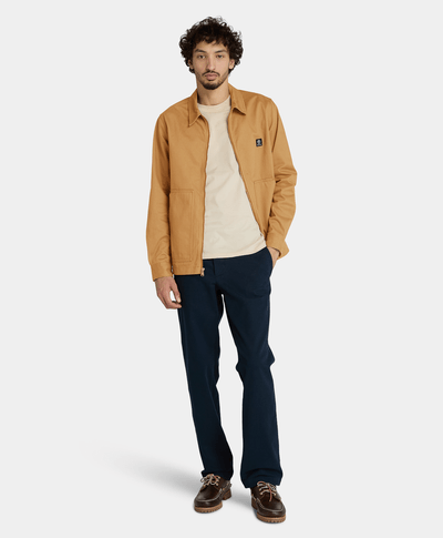 Sobrecamisa Utility Con Tejido Espiga Relaxed Fit Para Hombre, Amarillo