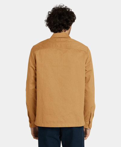 Sobrecamisa Utility Con Tejido Espiga Relaxed Fit Para Hombre, Amarillo