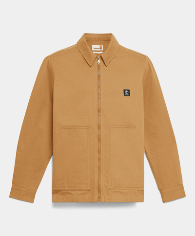 Sobrecamisa Utility Con Tejido Espiga Relaxed Fit Para Hombre, Amarillo