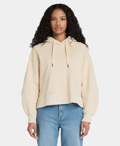 Sudadera Comfort Relaxed Fit Para Mujer, Blanco