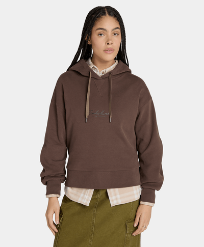 Sudadera Comfort Relaxed Fit Para Mujer, Café