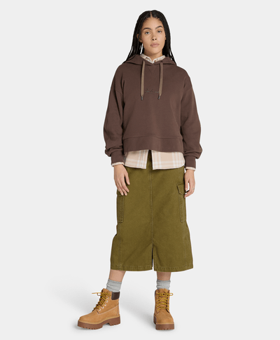 Sudadera Comfort Relaxed Fit Para Mujer, Café