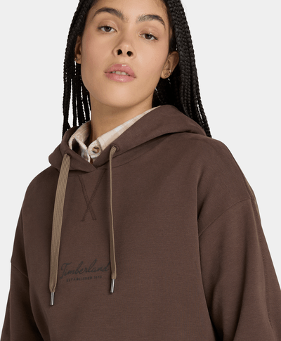 Sudadera Comfort Relaxed Fit Para Mujer, Café