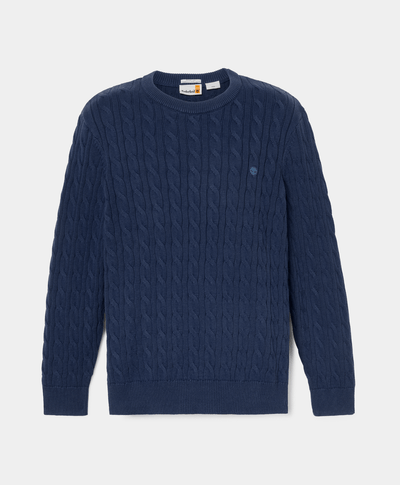 Suéter De Algodón Regular Fit Para Hombre, Azul