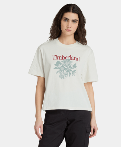 Playera Regular Fit Grafico Para Mujer, Beige