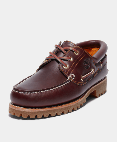 Zapatos Náuticos Authentics de piel y cosidos a mano para Hombre, Rojo