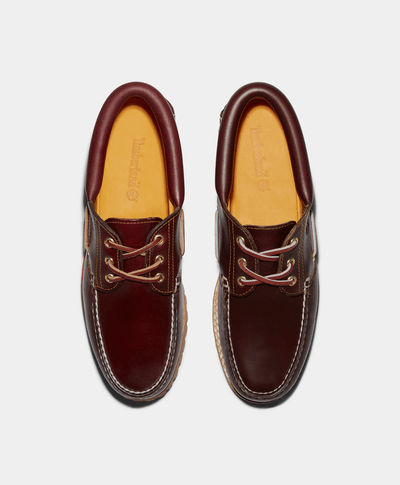 Zapatos Náuticos Authentics de piel y cosidos a mano para Hombre, Rojo