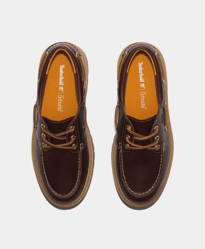 Zapato náutico Stone Street para mujer, Café