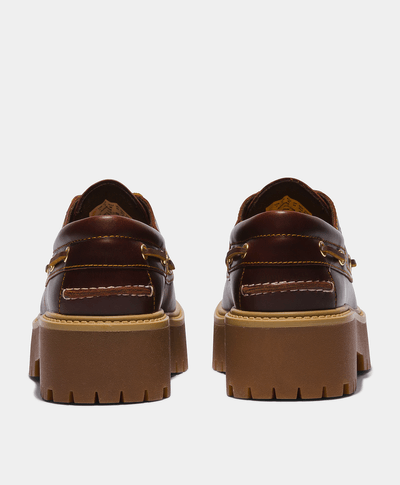 Zapato náutico Stone Street para mujer, Café