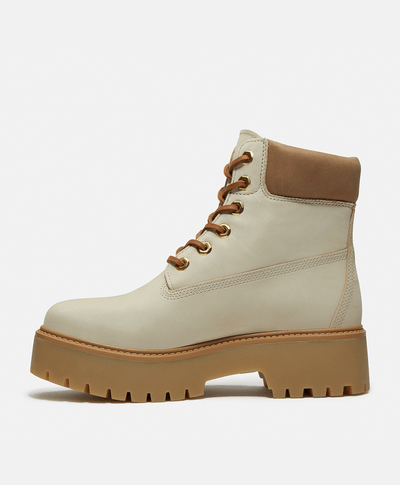 Botas impermeables con plataforma Stone Street para mujer, Beige
