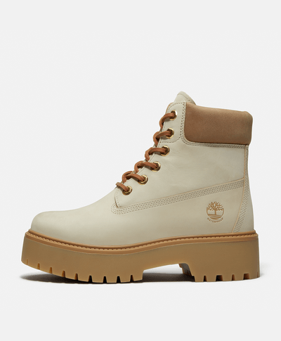 Botas impermeables con plataforma Stone Street para mujer, Beige