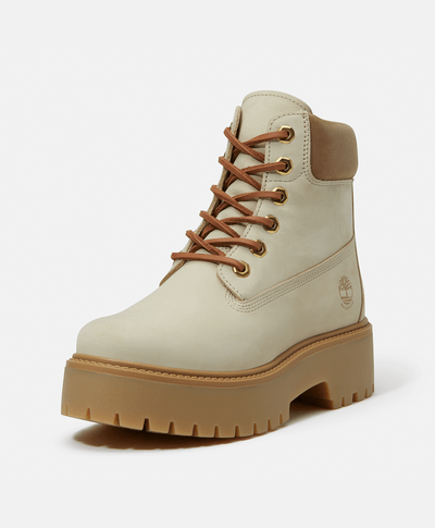 Botas impermeables con plataforma Stone Street para mujer, Beige