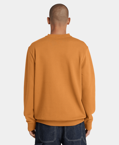 Sudadera con cuello redondo y logotipo del árbol para Hombre, Amarillo