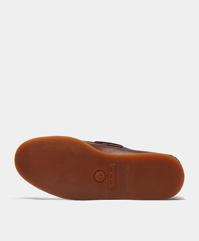 Zapatos Naúticos de piel con dos ojales para Hombre, Café