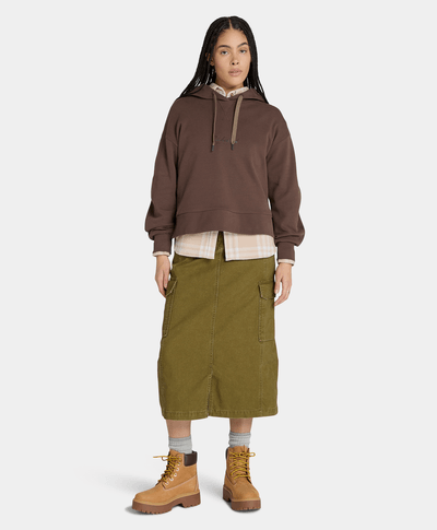 Camisa De Franela Relaxed Fit Con Bolsillo Fit Para Mujer, Beige