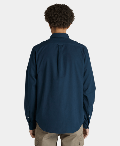 Camisa Oxford Regular Fit Para Hombre, Azul