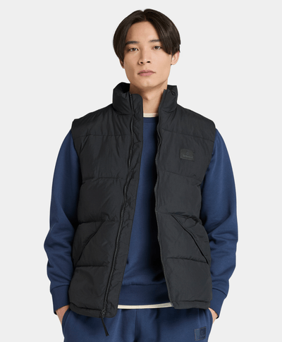 Chaleco Puffer Con Logo De Silicon Unisex, Negro