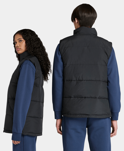 Chaleco Puffer Con Logo De Silicon Unisex, Negro