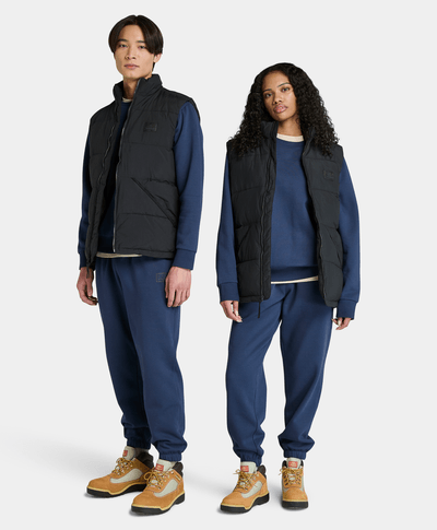 Chaleco Puffer Con Logo De Silicon Unisex, Negro