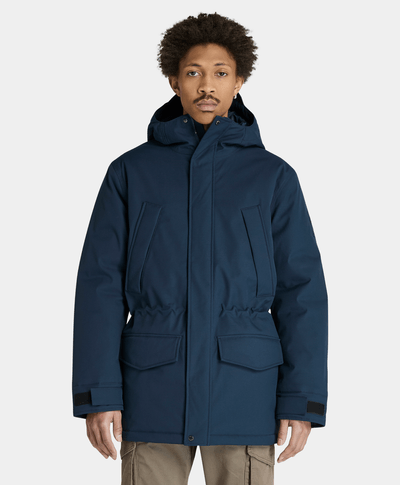 Chamarra Parka Resistente Al Agua Para Hombre, Azul