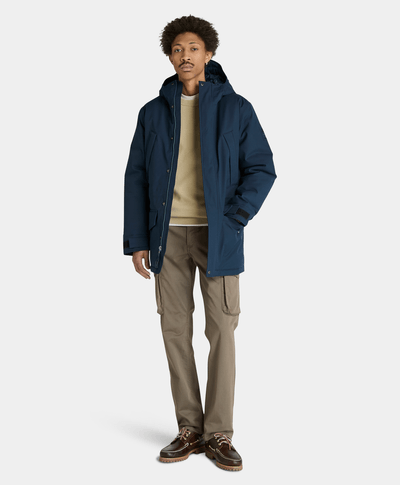 Chamarra Parka Resistente Al Agua Para Hombre, Azul