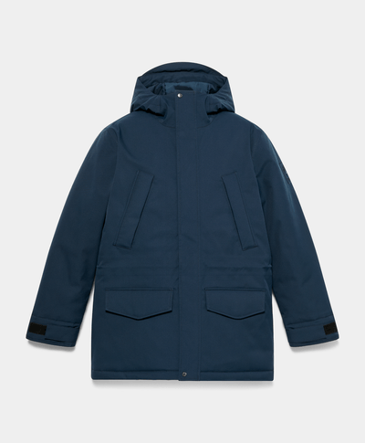 Chamarra Parka Resistente Al Agua Para Hombre, Azul