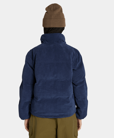 Chamarra Puffer De Pana Regular Fit Para Mujer, Azul