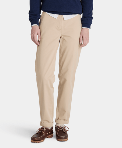 Pantalón Chino Slim Fit Para Mujer, Beige