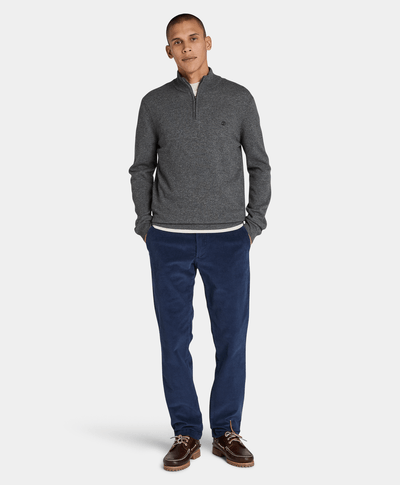 Pantalón De Pana Straight Fit Para Hombre, Azul