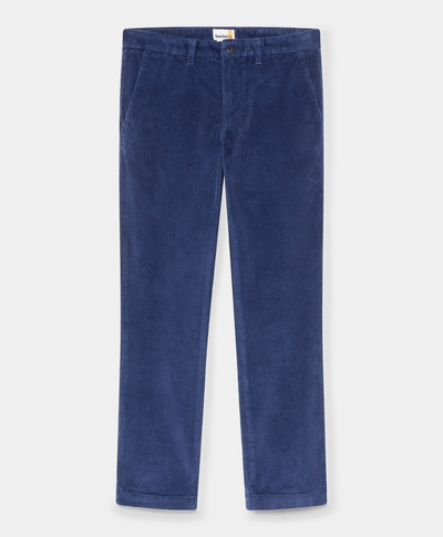 Pantalón De Pana Straight Fit Para Hombre, Azul
