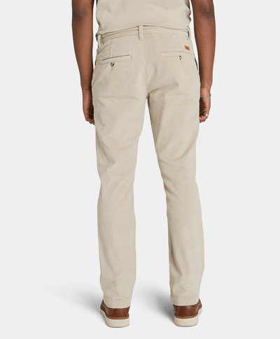 Pantalón De Pana Straight Fit Para Hombre, Beige