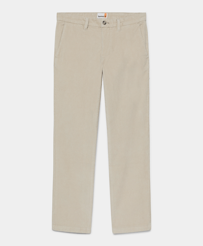 Pantalón De Pana Straight Fit Para Hombre, Beige